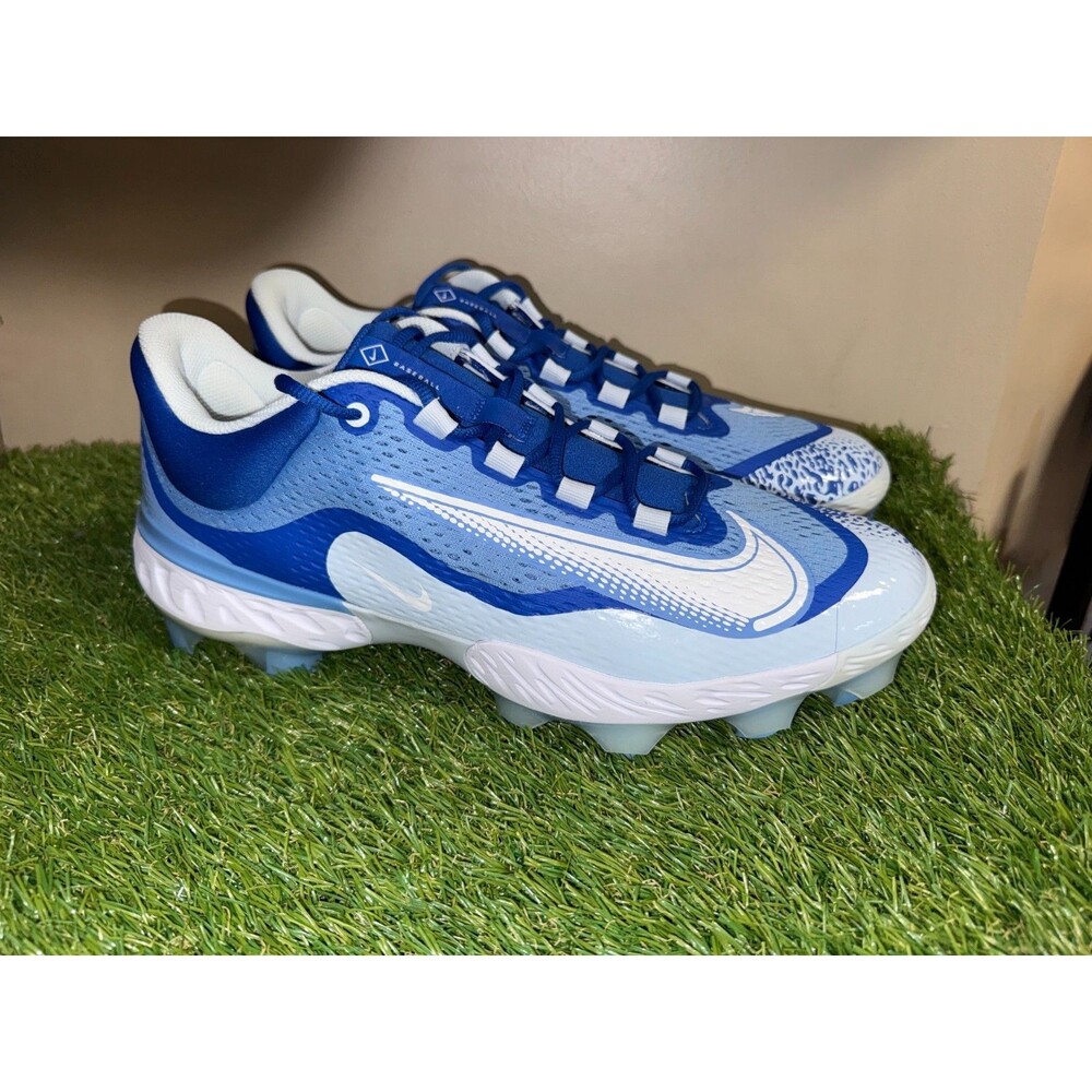 Size 14 Nike Alpha Huarache Elite 4 Low MCS Baseball Cleats Blue DX6962-415 MLB